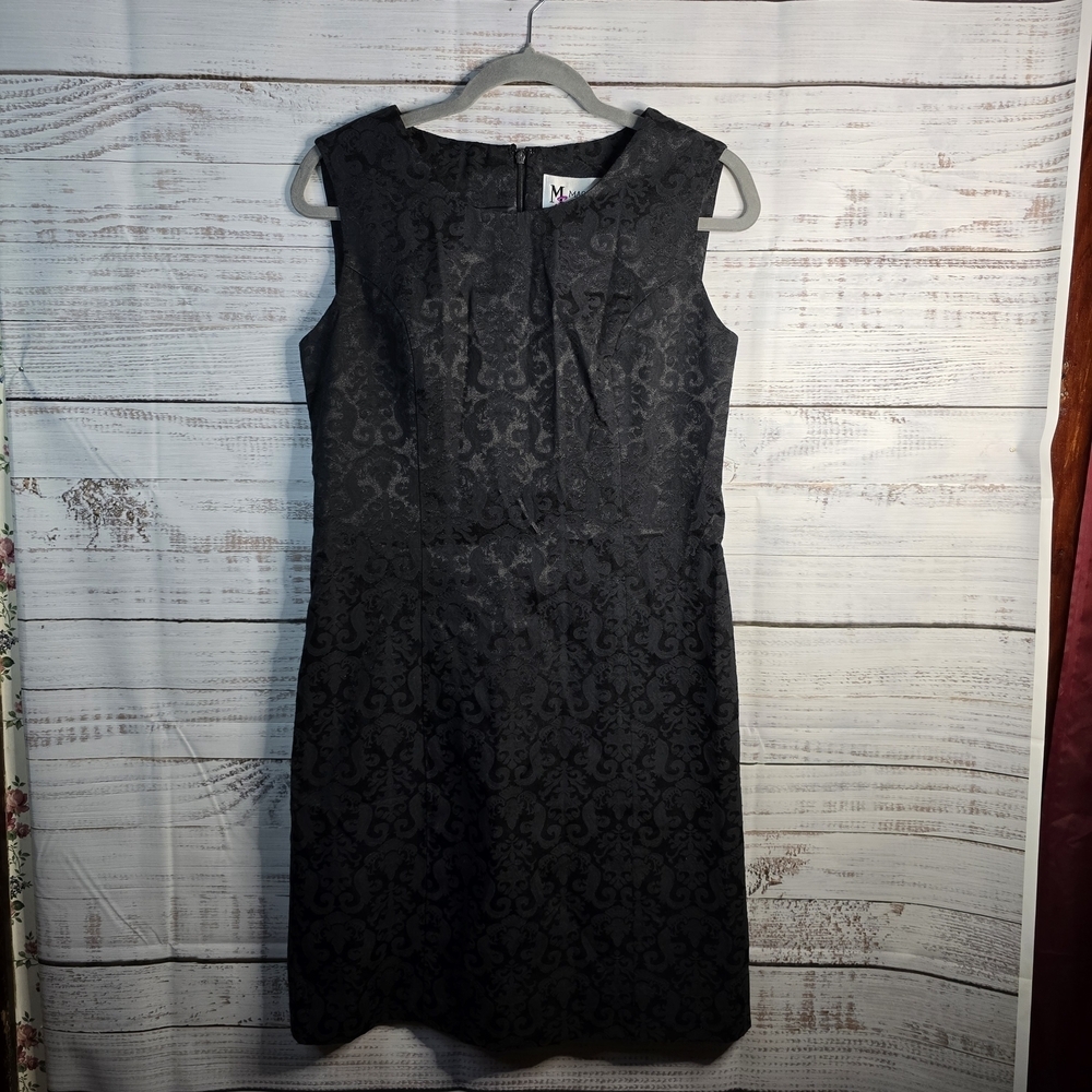 Maggie Sweet Elegant Black Knee Length Sleeveless Dress Size Small Petite